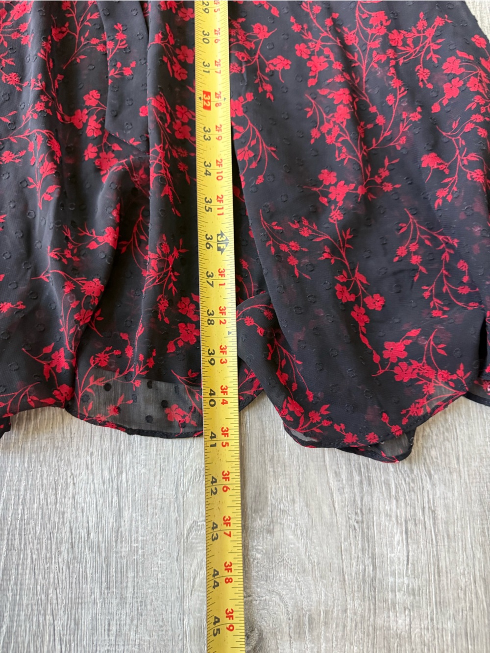 Nanette Lepore Black Sheer Overlay Dress Red Floral Romantic Goth witchy cottage - Picture 7 of 9